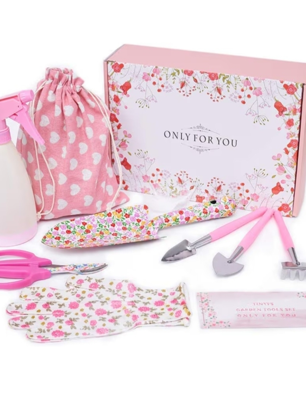 Floral Pink Gardening Tool Gift Set